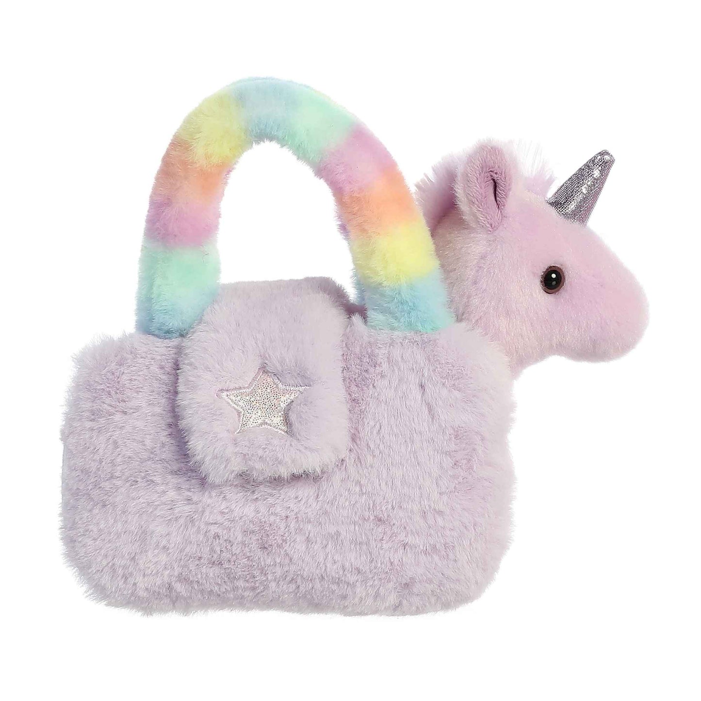 Fancy Pals Plushy Purple Pet Carrier 6"