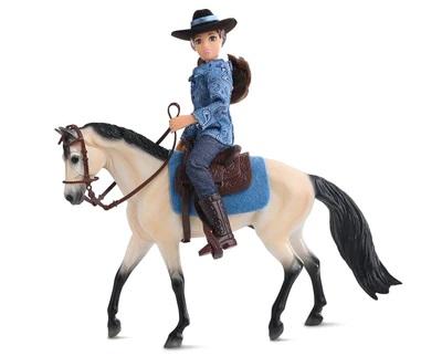 Western Horse & Rider - Mesquite the Buckskin & Mackenzie (Freedom Series)