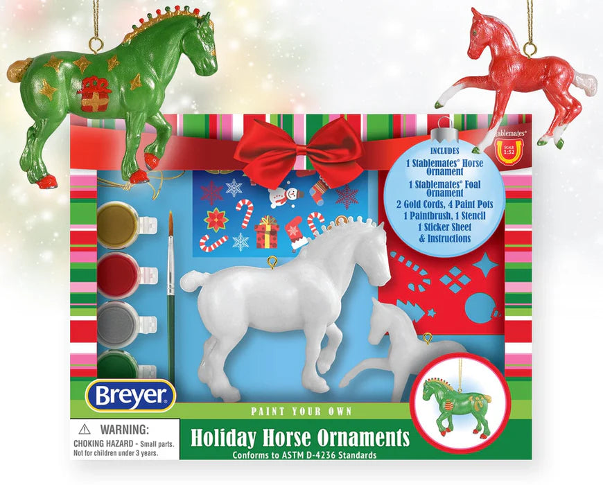 2024 Holiday Horse Ornaments Paint Your Own