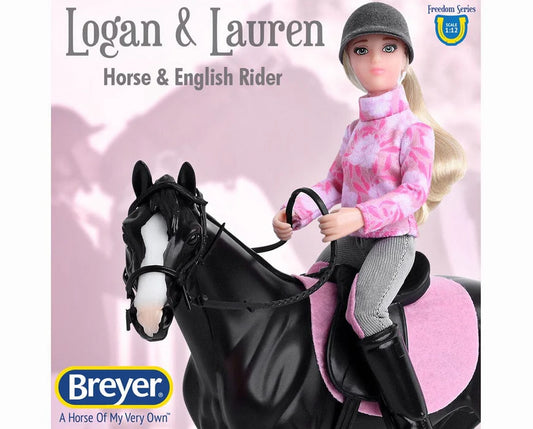 6" English Horse & Rider - Logan & Lauren - Freedom Series