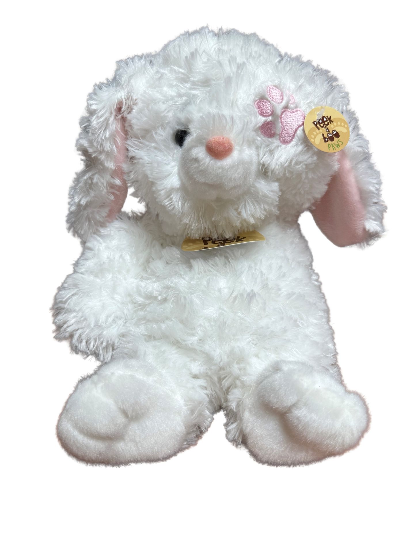 Peek A Boo Bunny White 12"