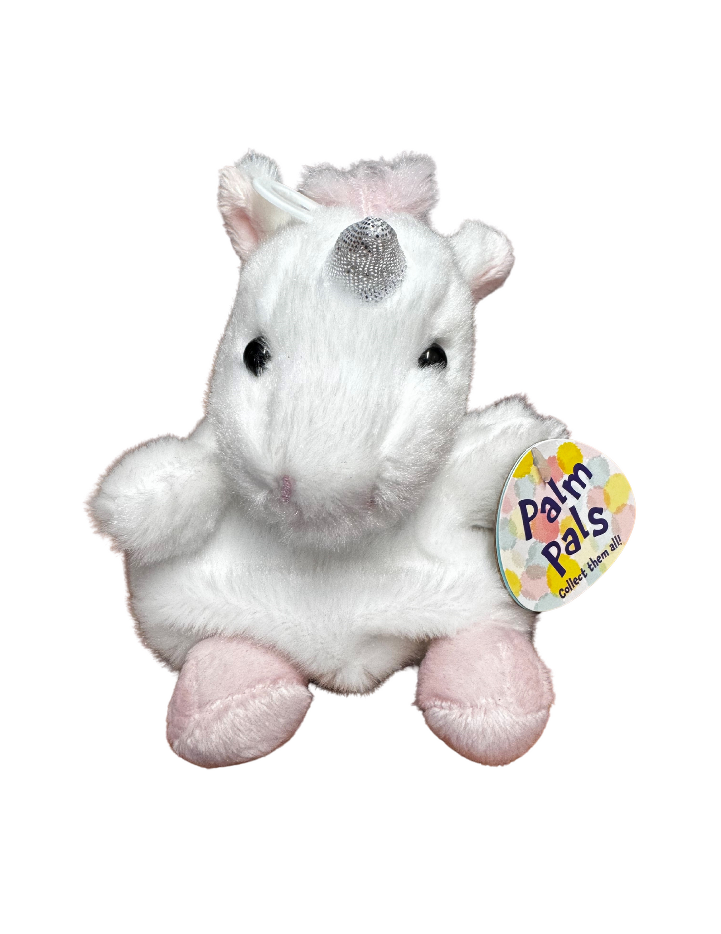 Palm Pals Sassy White Unicorn 5"