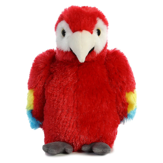 Flospsie Scarlet Macaw bird 8"