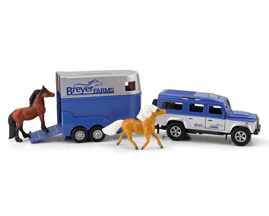 Breyer Farms Land Rover & Tag-A-Long Trailer (Stablemates)